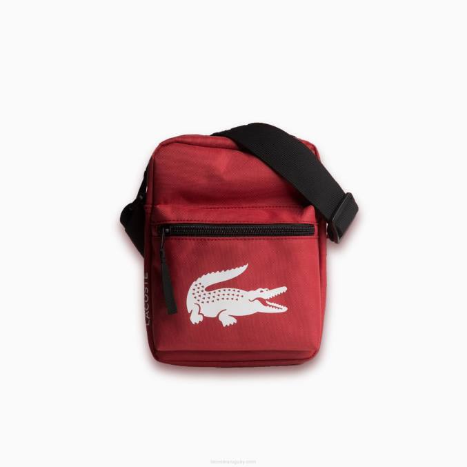 ciclismo rojo 984 VVL0A1999 hombres Lacoste bolsa de hombro de fibra reciclada