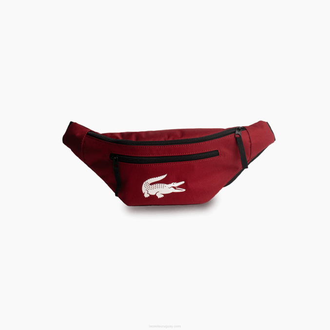 ciclismo rojo 984 VVL0A2004 hombres Lacoste riñonera de fibra reciclada