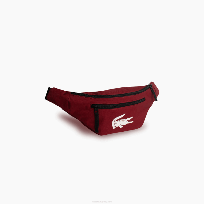 ciclismo rojo 984 VVL0A2004 hombres Lacoste riñonera de fibra reciclada