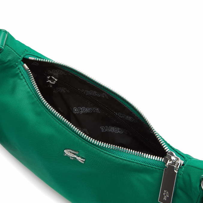estival blanco j28 VVL0A2019 hombres Lacoste bolso de hombro de nailon con correa de piel de cocodrilo de metal