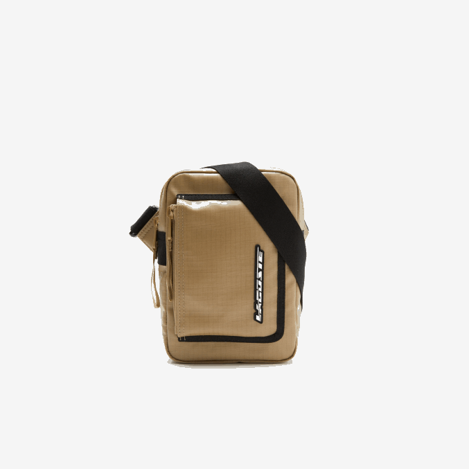 león negro m21 VVL0A1962 hombres Lacoste cartera con detalle de cremallera en contraste