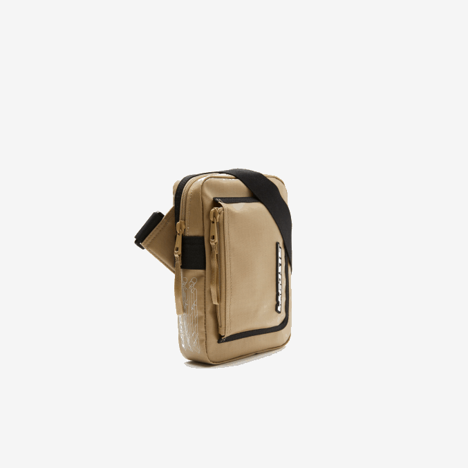 león negro m21 VVL0A1962 hombres Lacoste cartera con detalle de cremallera en contraste