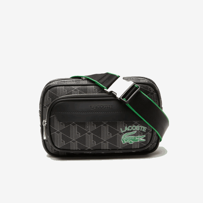 mono noir gris estragon l83 VVL0A1961 hombres Lacoste bandolera con estampado de monogramas the blend: pequeña