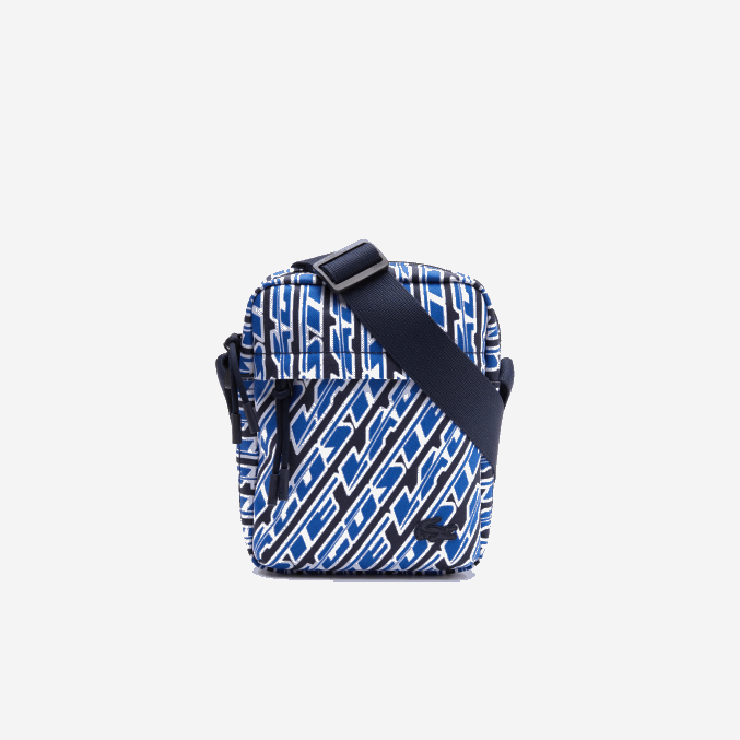 mono royaume blanco l63 VVL0A1974 hombres Lacoste bolsa messenger vertical con logo estampado