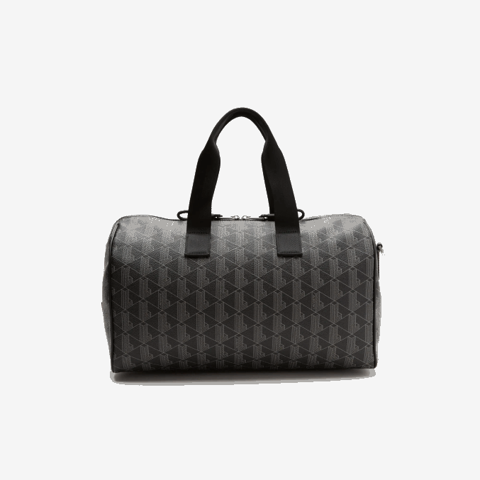 monograma noir gris h45 VVL0A1940 hombres Lacoste bolsa de fin de semana con estampado de monograma
