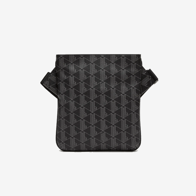 monograma noir gris h45 VVL0A1941 hombres Lacoste bolsa de hombro con estampado de monograma