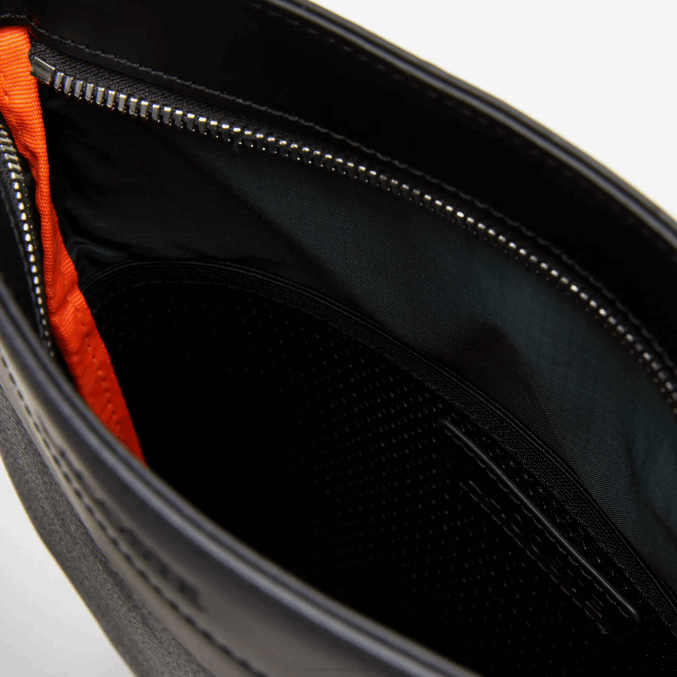 monograma noir gris h45 VVL0A1941 hombres Lacoste bolsa de hombro con estampado de monograma
