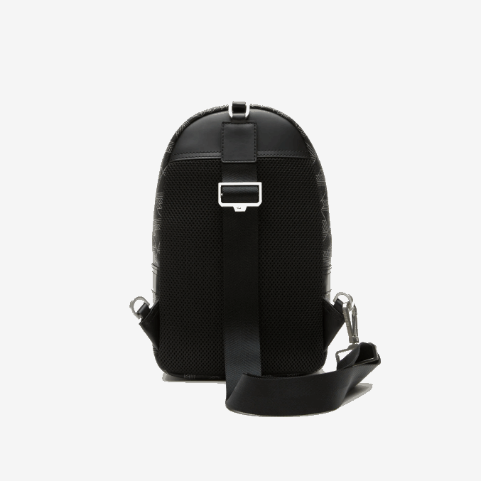 monograma noir gris h45 VVL0A1975 hombres Lacoste bolsa crossbody con estampado de monograma