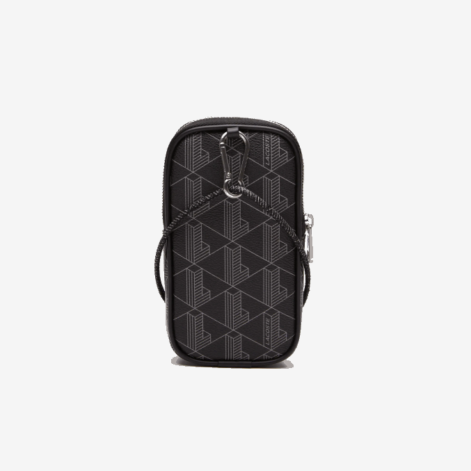 monograma noir gris h45 VVL0A1985 hombres Lacoste soporte para smartphone con estampado de monograma blend