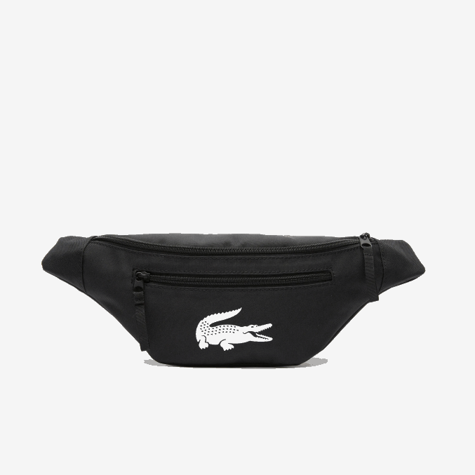 negro 000 VVL0A2007 hombres Lacoste riñonera de fibra reciclada