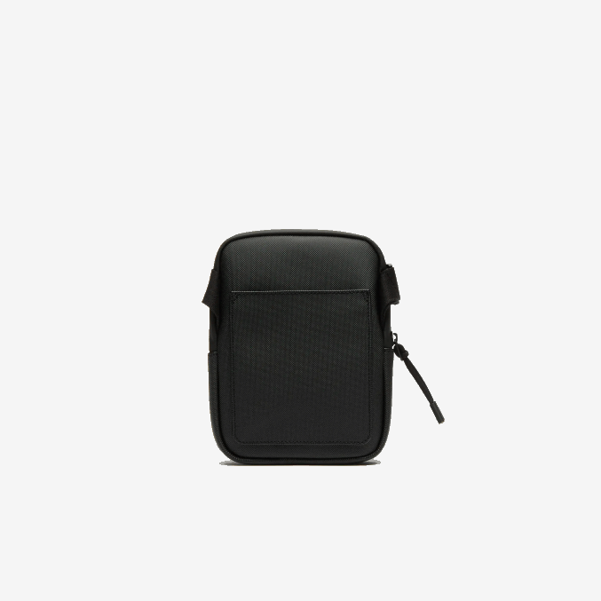 negro 000 VVL0A2008 hombres Lacoste bolso plano pequeño con cremallera de la marca l.12.12