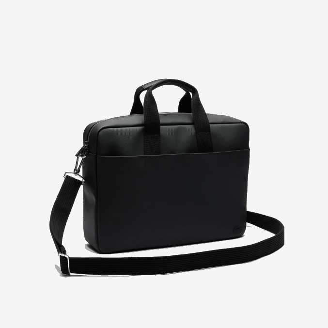 negro 000 VVL0A2027 hombres Lacoste bolso portaordenador clásico petit piqué