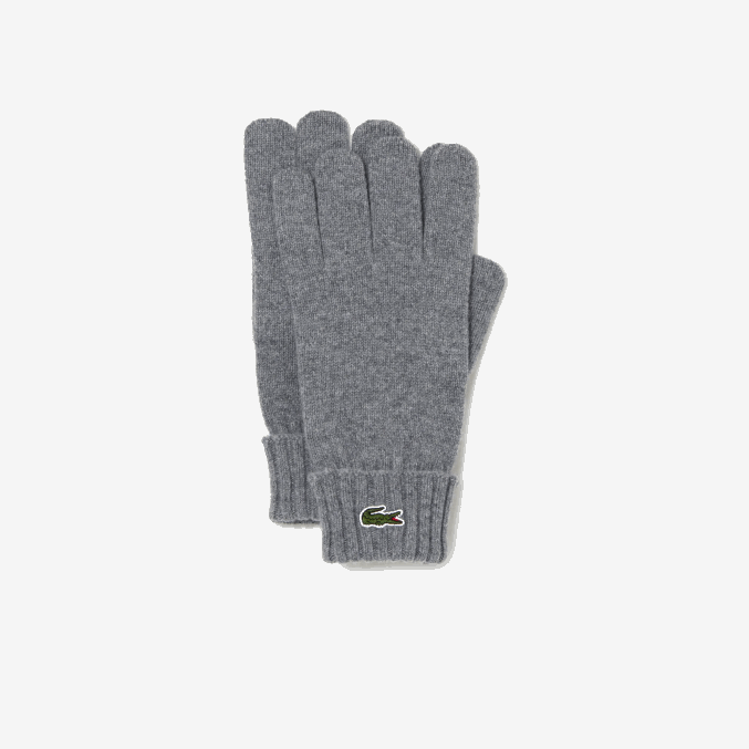 lomo gris yrd VVL0A2337 hombres Lacoste guantes de jersey de lana