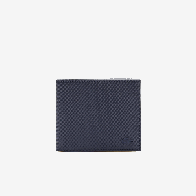 21 VVL0A2059 hombres Lacoste cartera tres tarjetas clásica de petit piqué