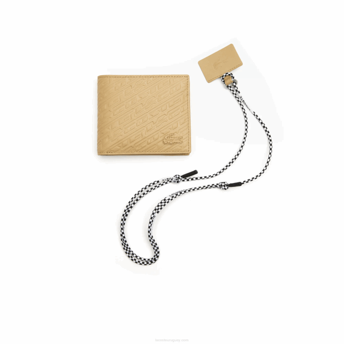 atigrado l37 VVL0A1984 hombres Lacoste conjunto de cordón para billetera y teléfono inteligente
