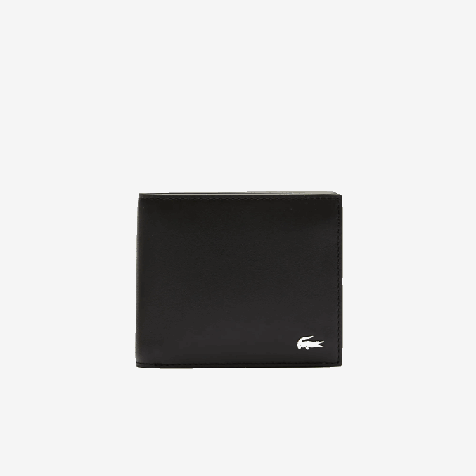 negro 000 VVL0A1943 hombres Lacoste billetera de cuero fitzgerald