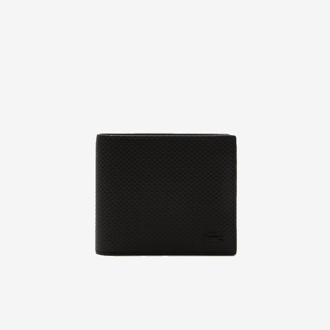 negro 000 VVL0A1995 hombres Lacoste cartera de piel de becerro chantaco