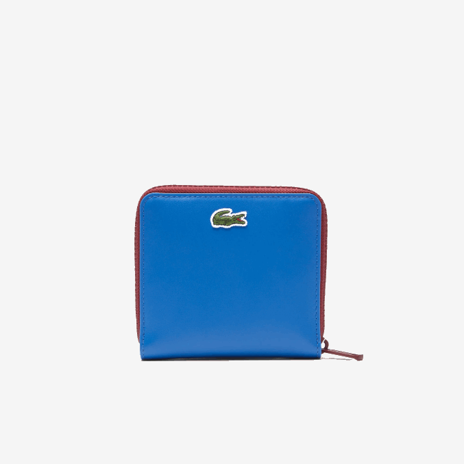 puerto deportivo k22 VVL0A2133 hombres Lacoste cartera con cremallera y placa de cocodrilo