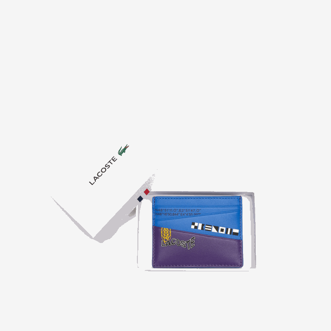 samui marino k89 VVL0A2132 hombres Lacoste tarjetero con estampado náutico en bloques de color