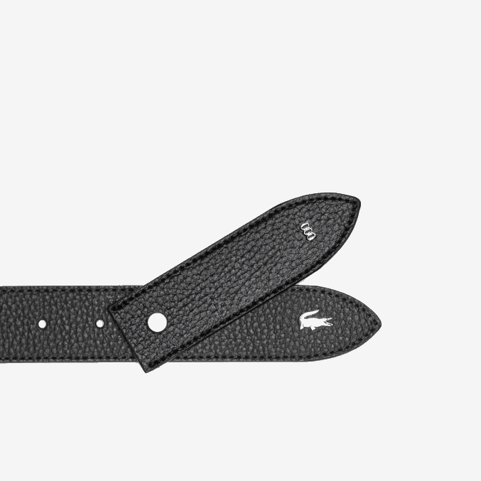 28 VVL0A2097 hombres Lacoste cinturón con hebilla grabada