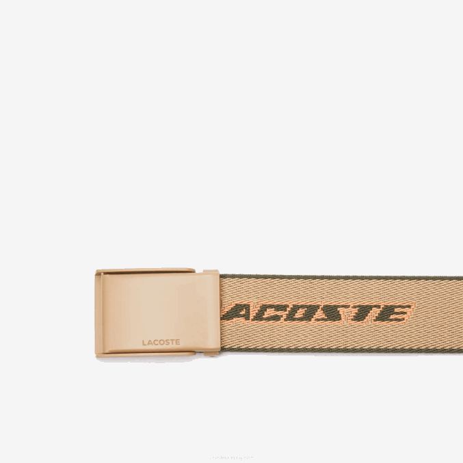 viennois baobab poterie l11 VVL0A2115 hombres Lacoste cinturón de lona con logo en contraste