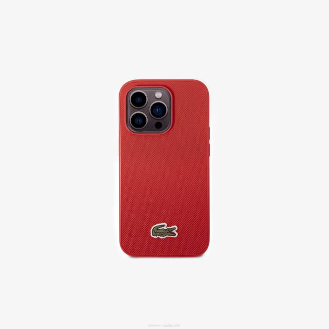 marrón azul marino 883 VVL0A2219 hombres Lacoste funda iphone 14 pro efecto petit piqué
