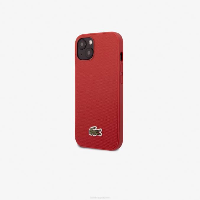 marrón azul marino 883 VVL0A2225 hombres Lacoste funda iphone 14 plus efecto petit pique