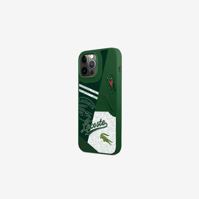 vert 132 b01 VVL0A2217 hombres Lacoste funda para iphone 14 pro con estampado patchwork
