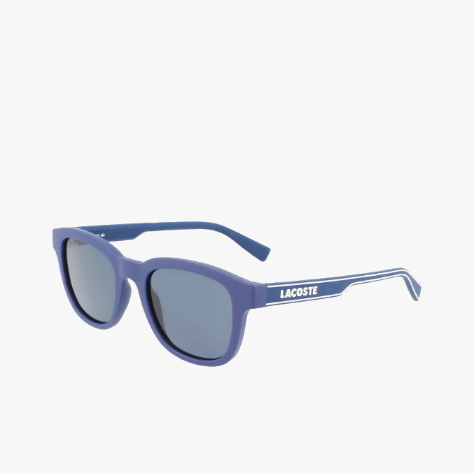 azul mate 401 VVL0A2307 hombres Lacoste lentes de sol rectangulares active line