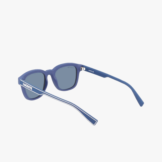 azul mate 401 VVL0A2307 hombres Lacoste lentes de sol rectangulares active line