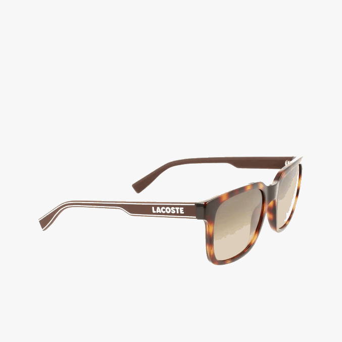 habana oscura 230 VVL0A2282 hombres Lacoste lentes de sol rectangulares active line