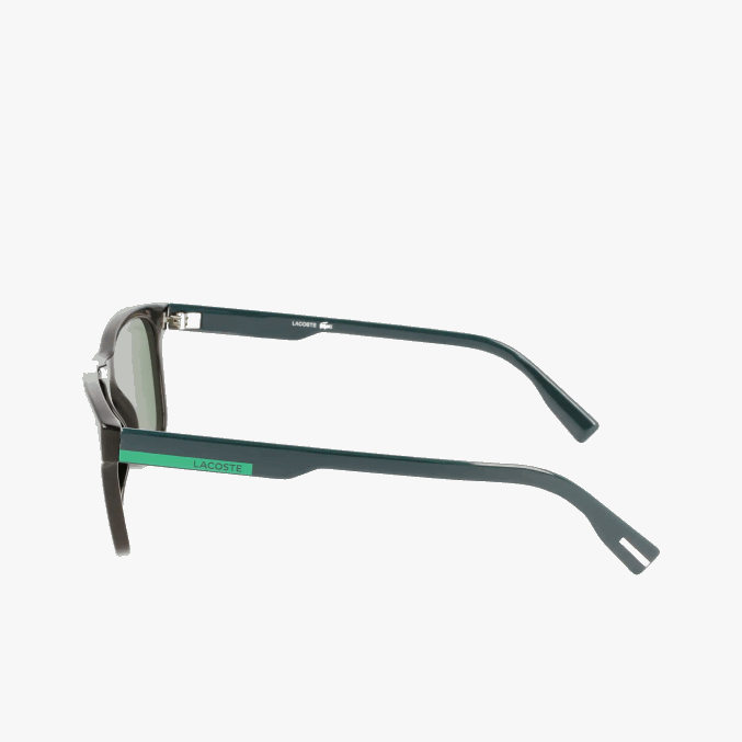negro mate 001 VVL0A2308 hombres Lacoste lentes de sol rectangulares con diseño colour block