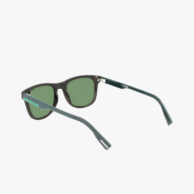 negro mate 001 VVL0A2308 hombres Lacoste lentes de sol rectangulares con diseño colour block