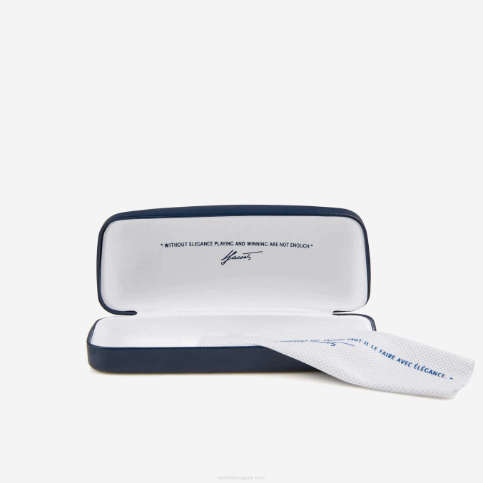 negro mate 001 VVL0A2308 hombres Lacoste lentes de sol rectangulares con diseño colour block