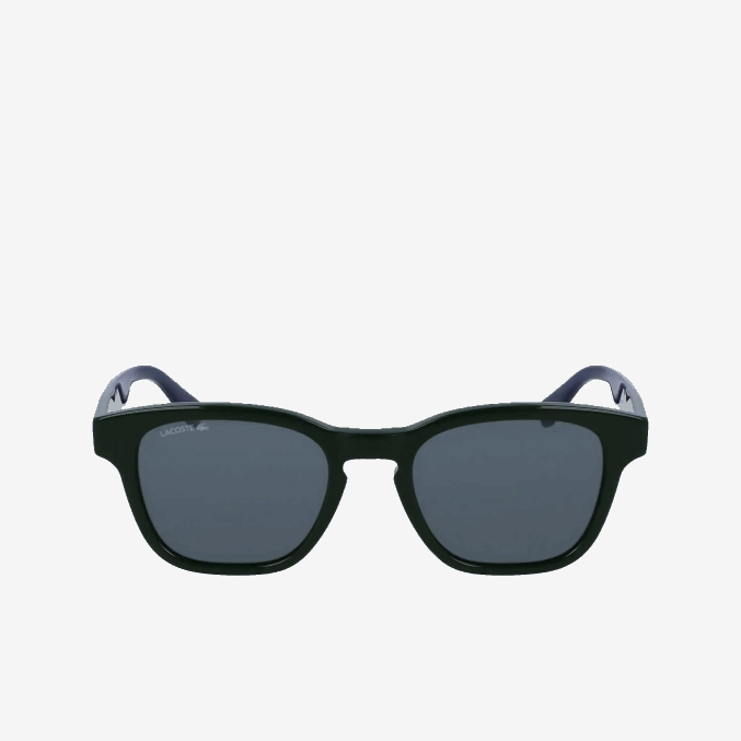 verde 300 VVL0A2347 hombres Lacoste gafas de sol rectangulares de acetato con tacto textil
