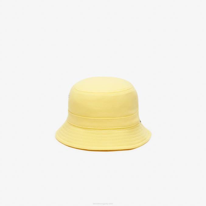 amarillo 107 VVL0A2165 hombres Lacoste sombrero de pescador de algodón orgánico