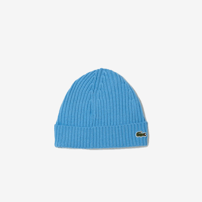azul 4xa VVL0A2272 hombres Lacoste gorro de canalé de lana