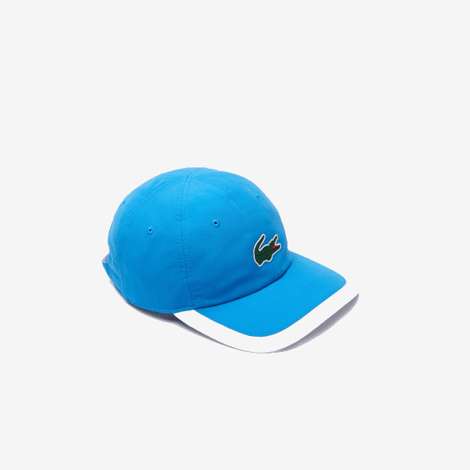 azul blanco 8px VVL0A2295 hombres Lacoste gorra deportiva ligera con borde en contraste