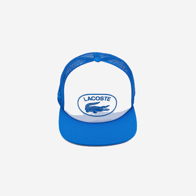 azul blanco lux VVL0A2163 hombres Lacoste gorro de malla y neopreno