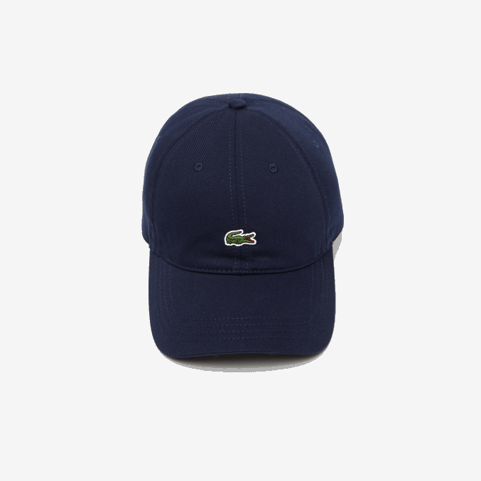 azul marino 166 VVL0A2245 hombres Lacoste gorra de sarga de algodón orgánico