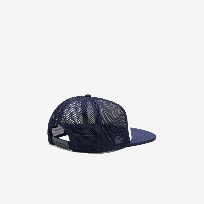 azul marino blanco 525 VVL0A2164 hombres Lacoste gorro de malla y neopreno