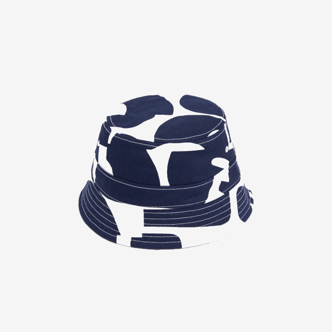 azul marino blanco 525 VVL0A2342 hombres Lacoste sombrero de pescador heritage de algodón liso o estampado reversible