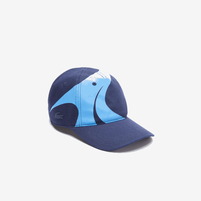 azul marino f65 VVL0A2326 hombres Lacoste gorra sport x theo curin de algodón orgánico