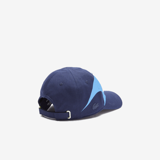 azul marino f65 VVL0A2326 hombres Lacoste gorra sport x theo curin de algodón orgánico