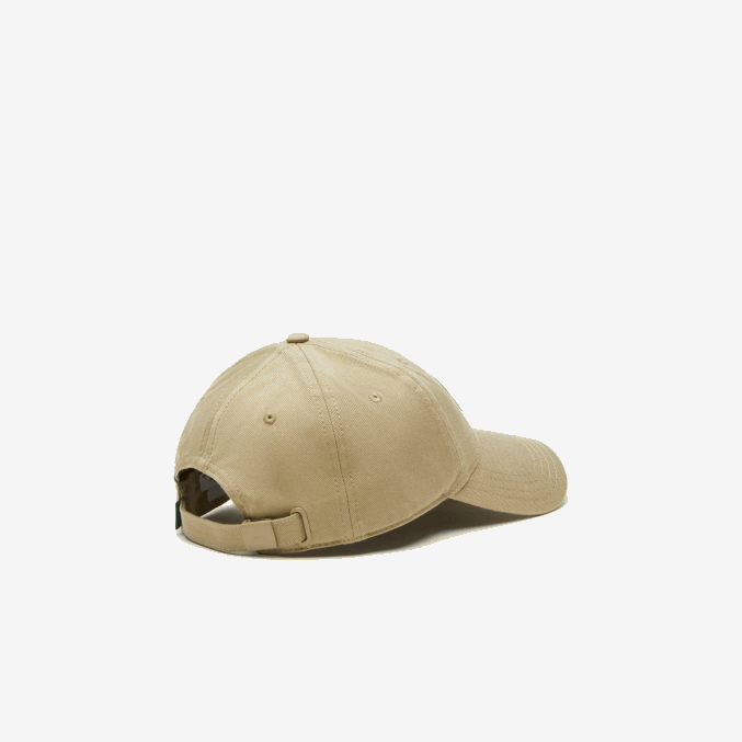 beige cb8 VVL0A2138 hombres Lacoste gorra de sarga de algodón orgánico ajustable