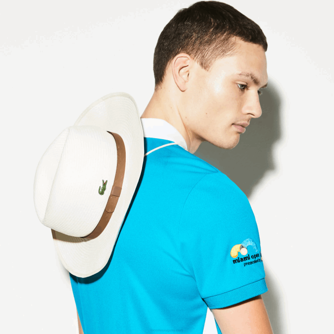 beis 8lx VVL0A2340 hombres Lacoste gorra sport miami de tejido abierto con cordón