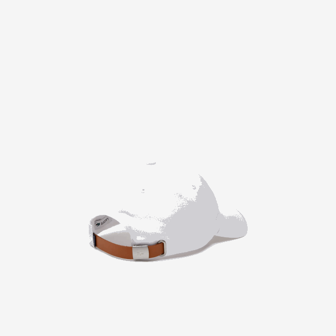 blanco 001 VVL0A2232 hombres Lacoste correa de contraste y gorra de algodón de cocodrilo de gran tamaño
