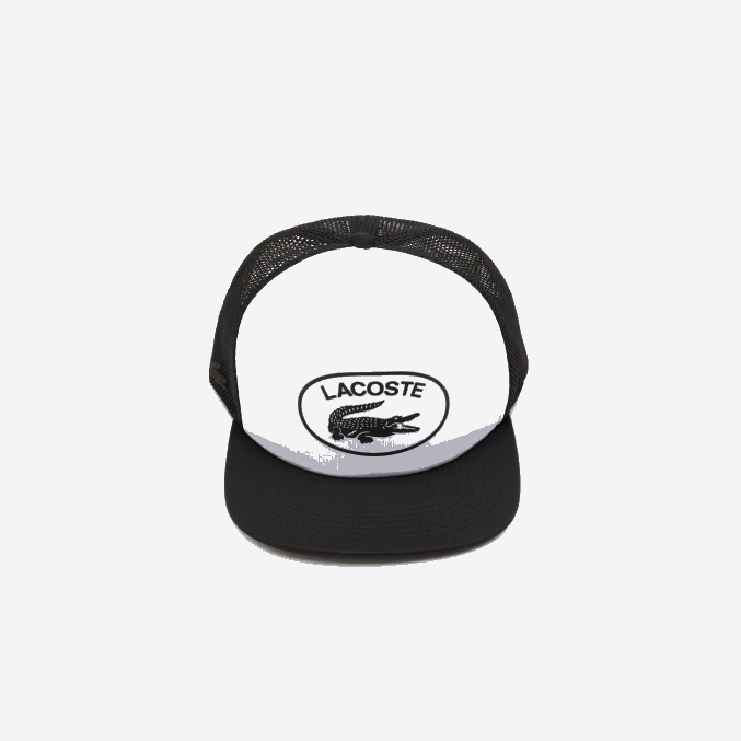 blanco negro 258 VVL0A2162 hombres Lacoste gorro de malla y neopreno