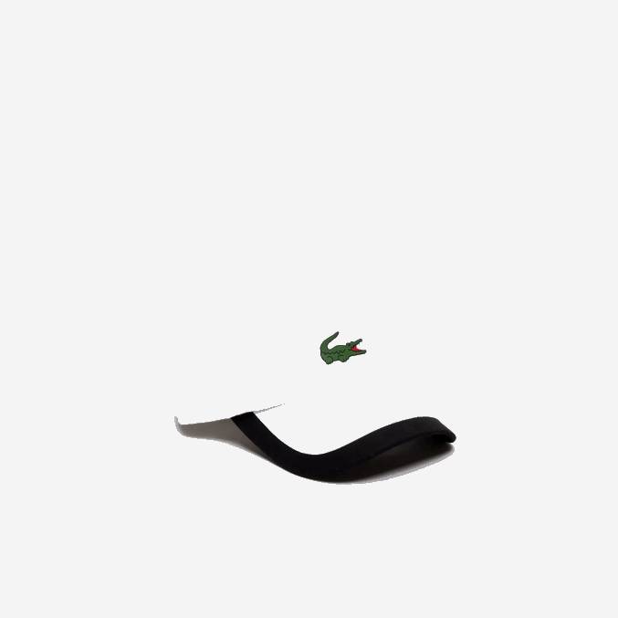 blanco negro au8 VVL0A1930 hombres Lacoste gorra deportiva ligera con borde en contraste