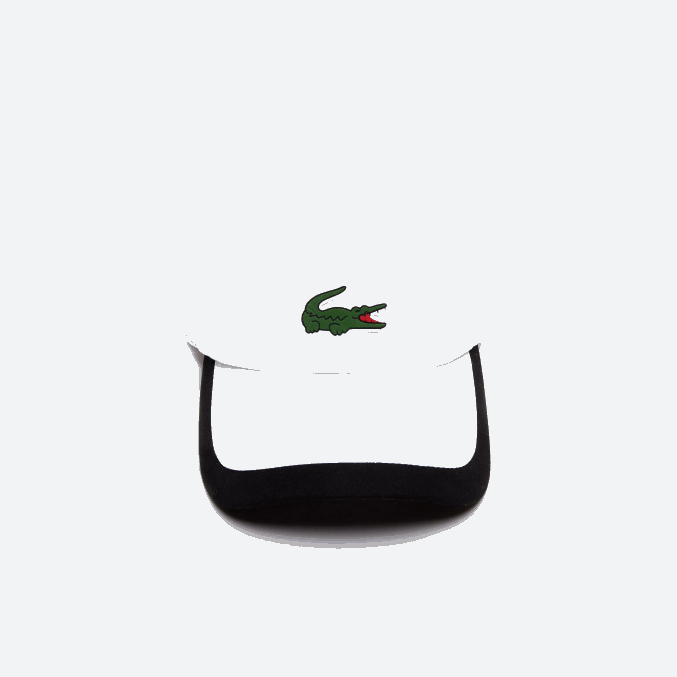 blanco negro au8 VVL0A1930 hombres Lacoste gorra deportiva ligera con borde en contraste